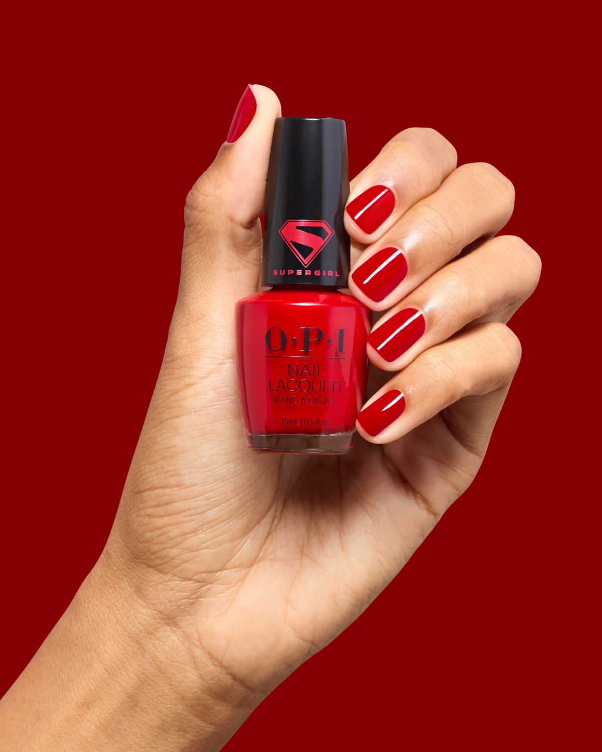 OPI SUPERGIRL nail lacquer Cape It Real red 15ml, imported from the UK