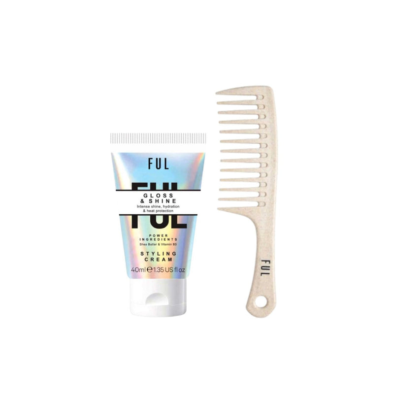 FUL hair bundle styling cream and detangling comb, imported from the UK