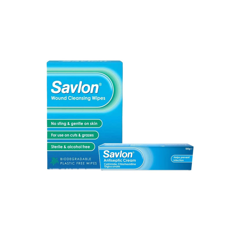 Savlon Antiseptic Cream and Wipes Bundle 100g 10 sachets - British product