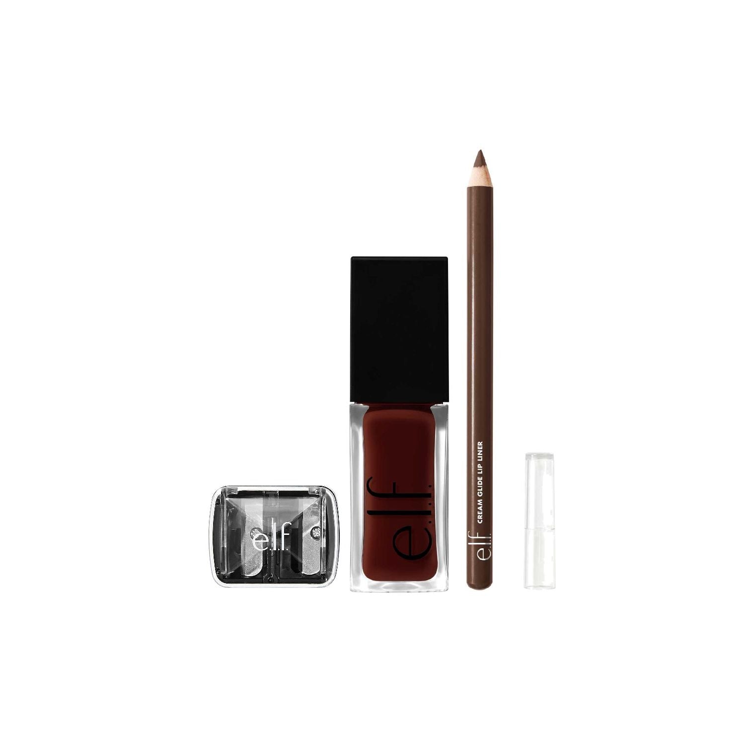 e.l.f. Glow Reviver Lip Oil Bundle Hot As Fudge, imported from the UK