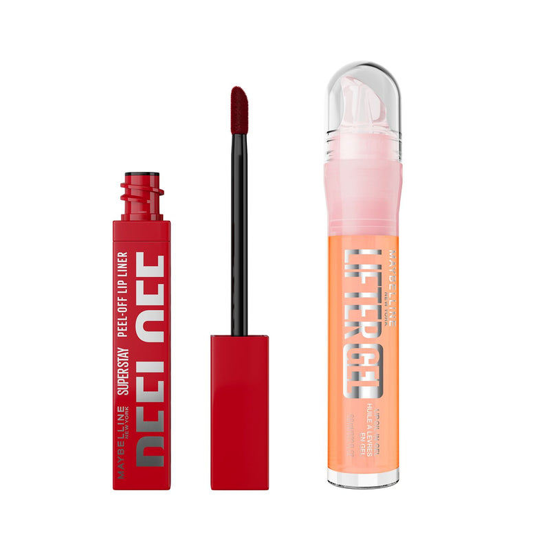 Maybelline lip liner and gloss bundle in Blaze and Passion Juice, British brand