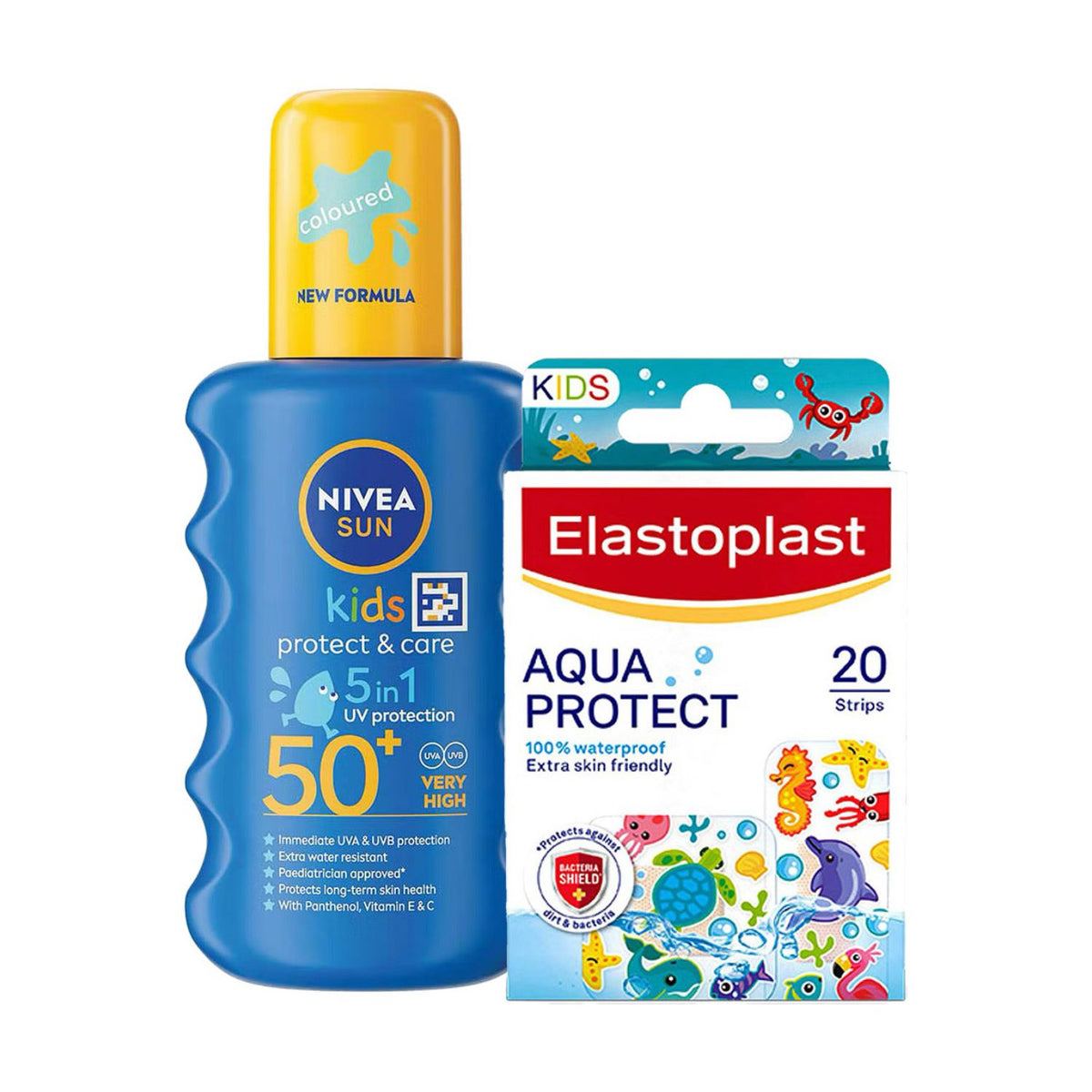 Elastoplast Kids Holiday Bundle with sun cream and plasters - British product