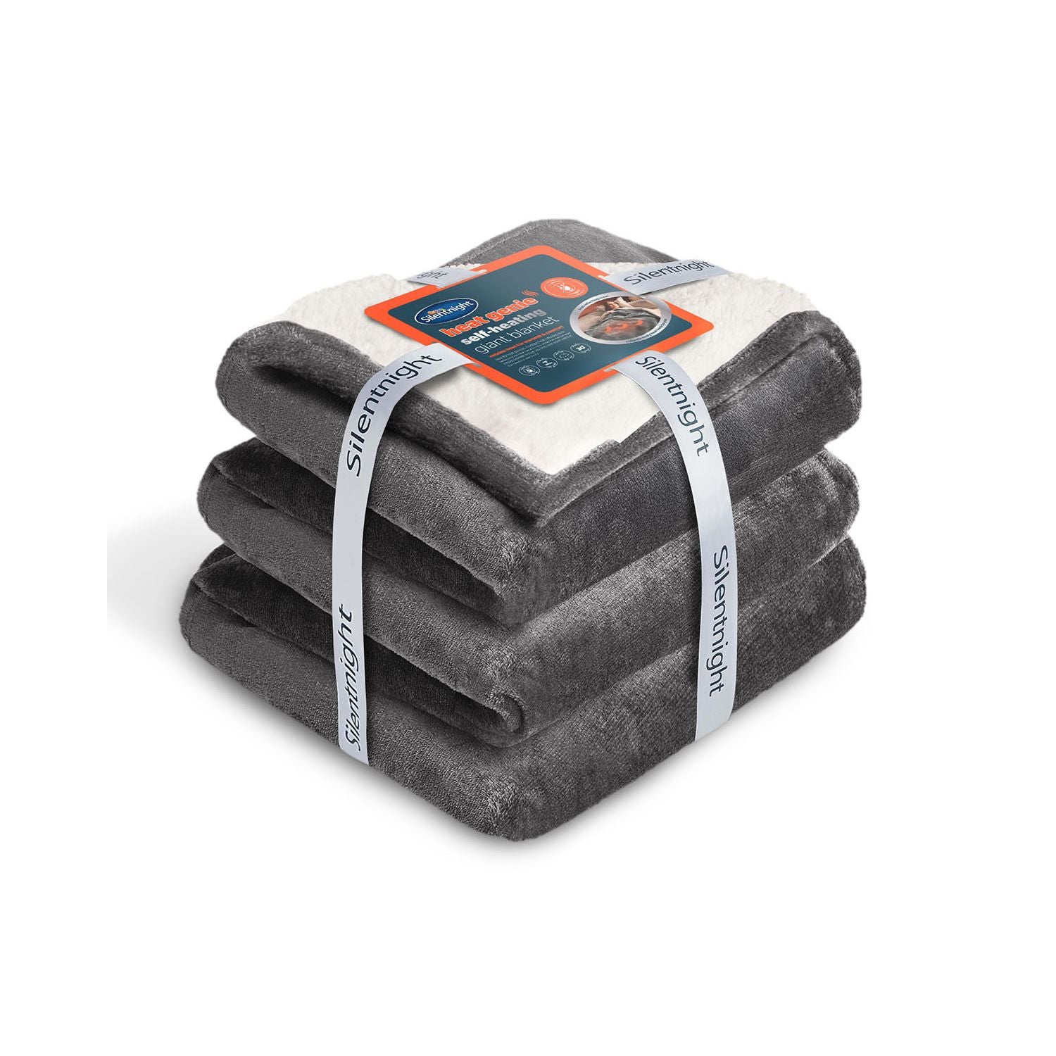 Silentnight self heating giant blanket grey 240x180cm, imported from the UK