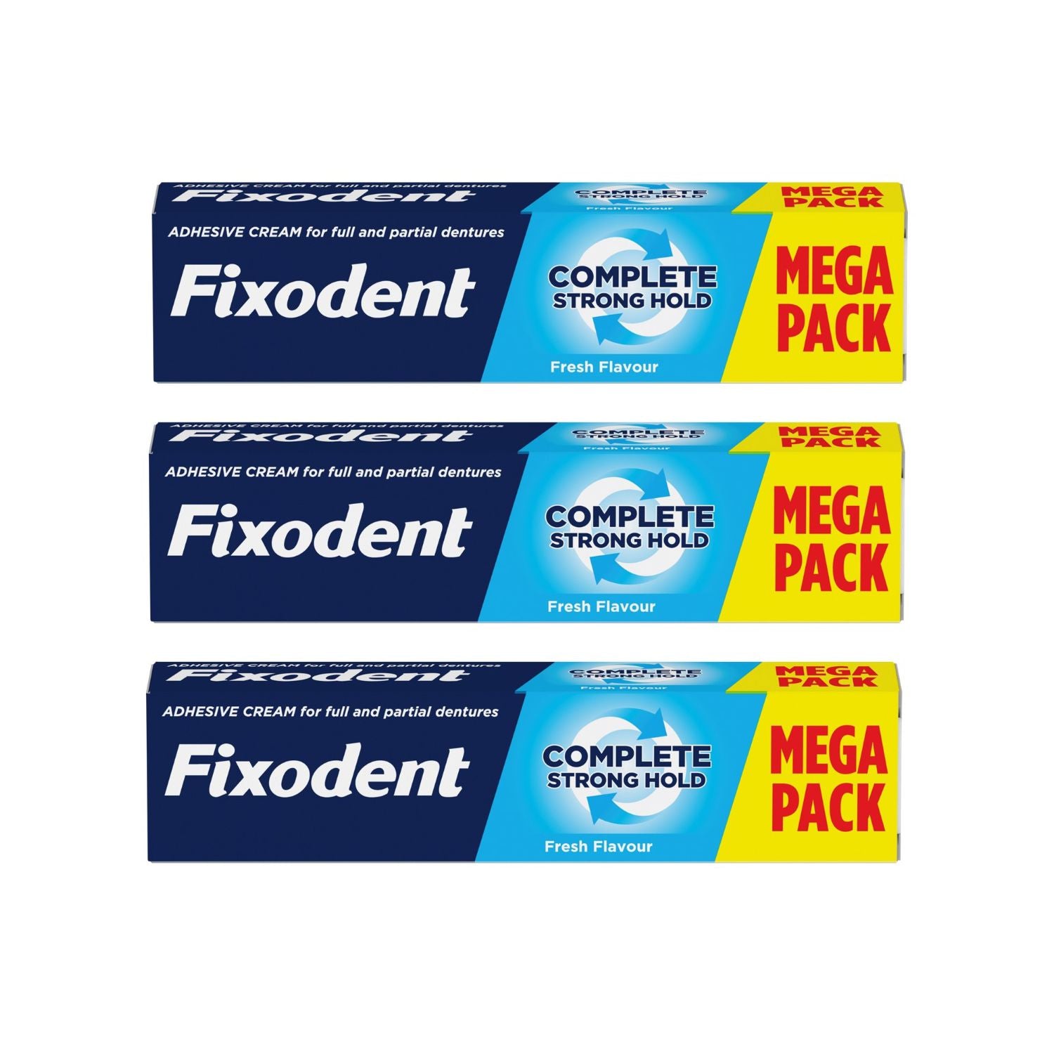 Fixodent denture adhesive Complete Fresh 70g x3 (British brand)