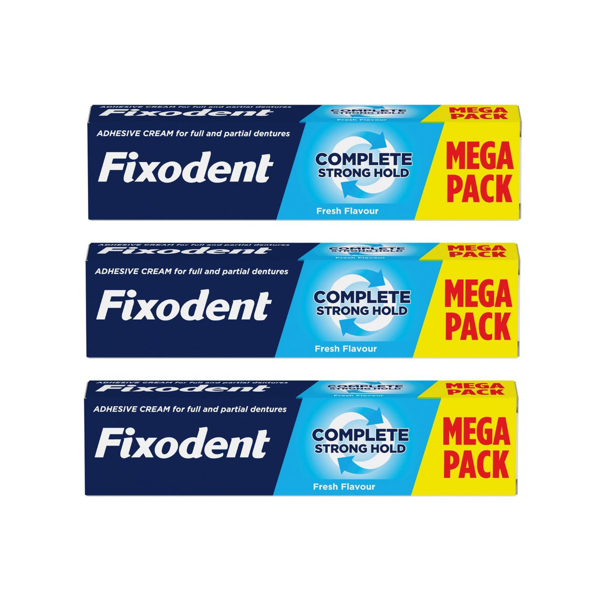 Fixodent denture adhesive Complete Fresh 70g x3 (British brand)