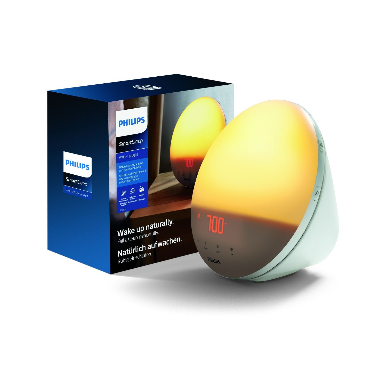 Philips SmartSleep Wake-up Light HF3519 with sunrise and sounds - British product