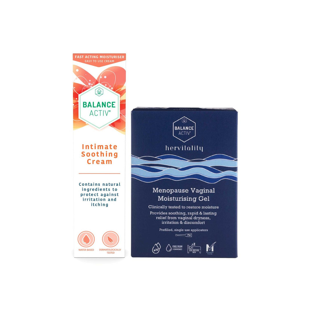 Balance Activ intimate care duo with gel and cream, imported from the UK