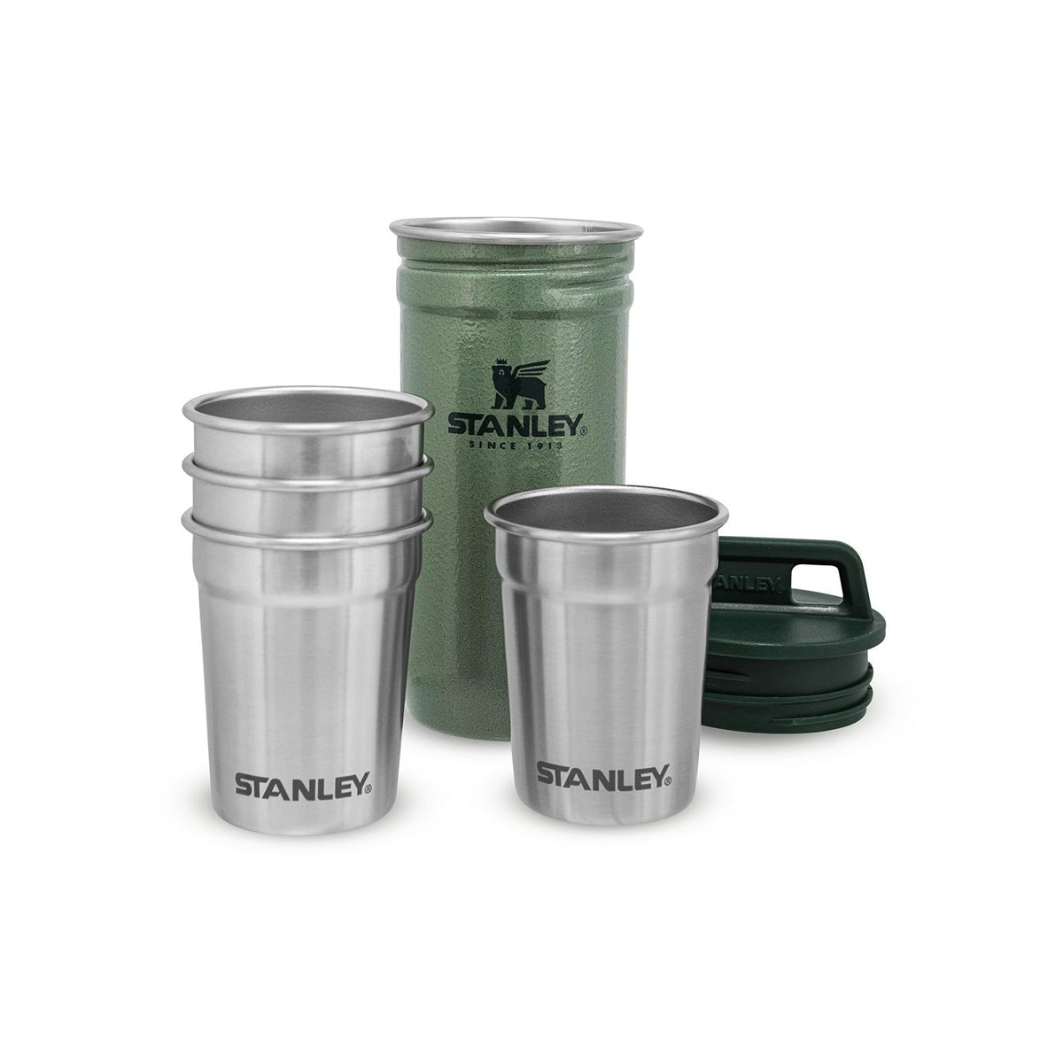 Stanley shot glass set Hammertone Green (British brand)