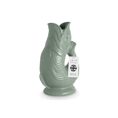 Boots Wade Fish Jug 1.2L Sage Ceramic Gurgling Jug- Buy online at McGrocer