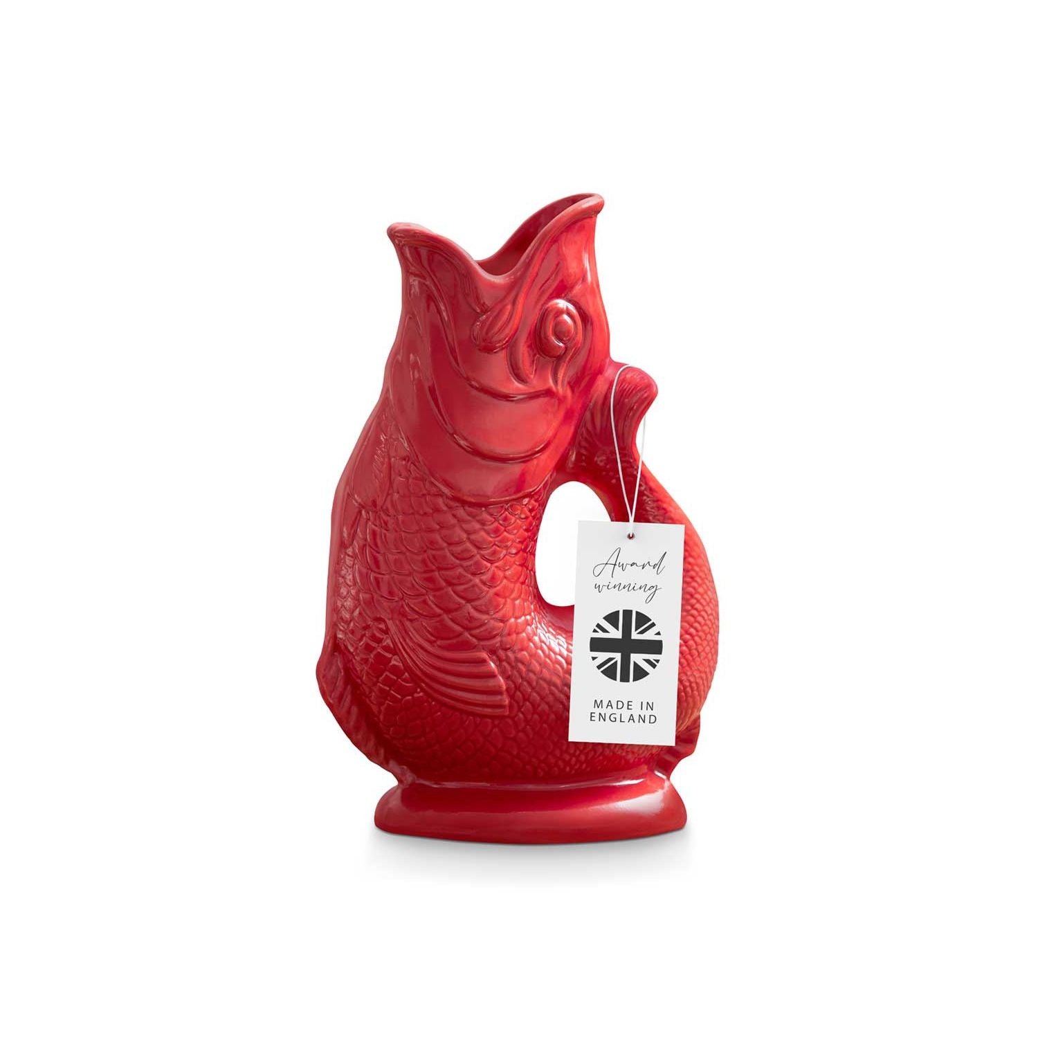Wade fish jug 1.2L red ceramic, UK version