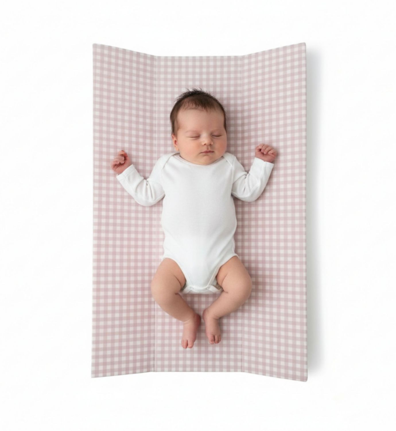 Clair de Lune gingham anti-roll wedge changing mat 69x44x8 cm, UK version