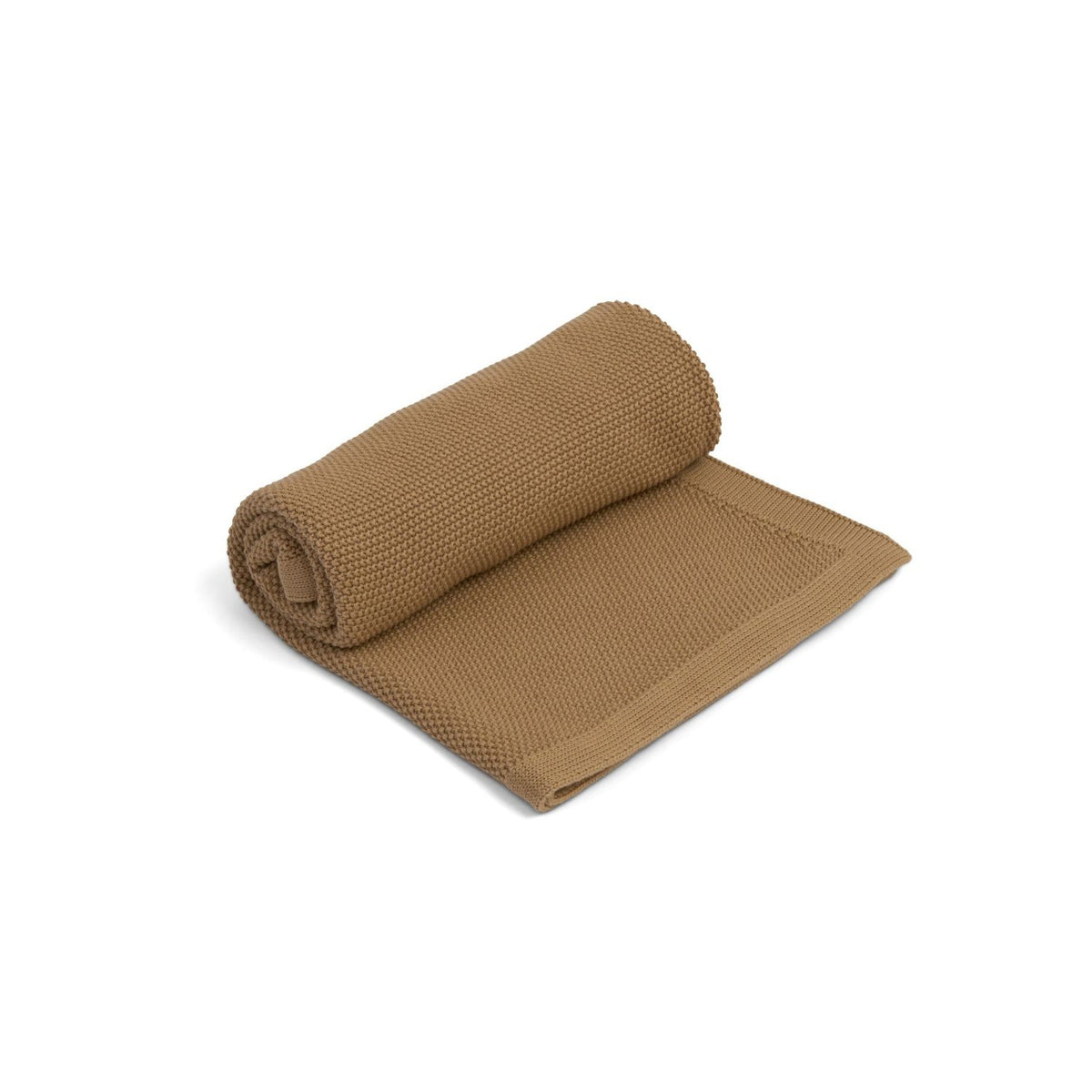 Clair de Lune organic knitted blanket Biscuit 70x100 cm - British product