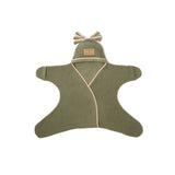 Clair de Lune star fleece wrap 6-12 months green - British product