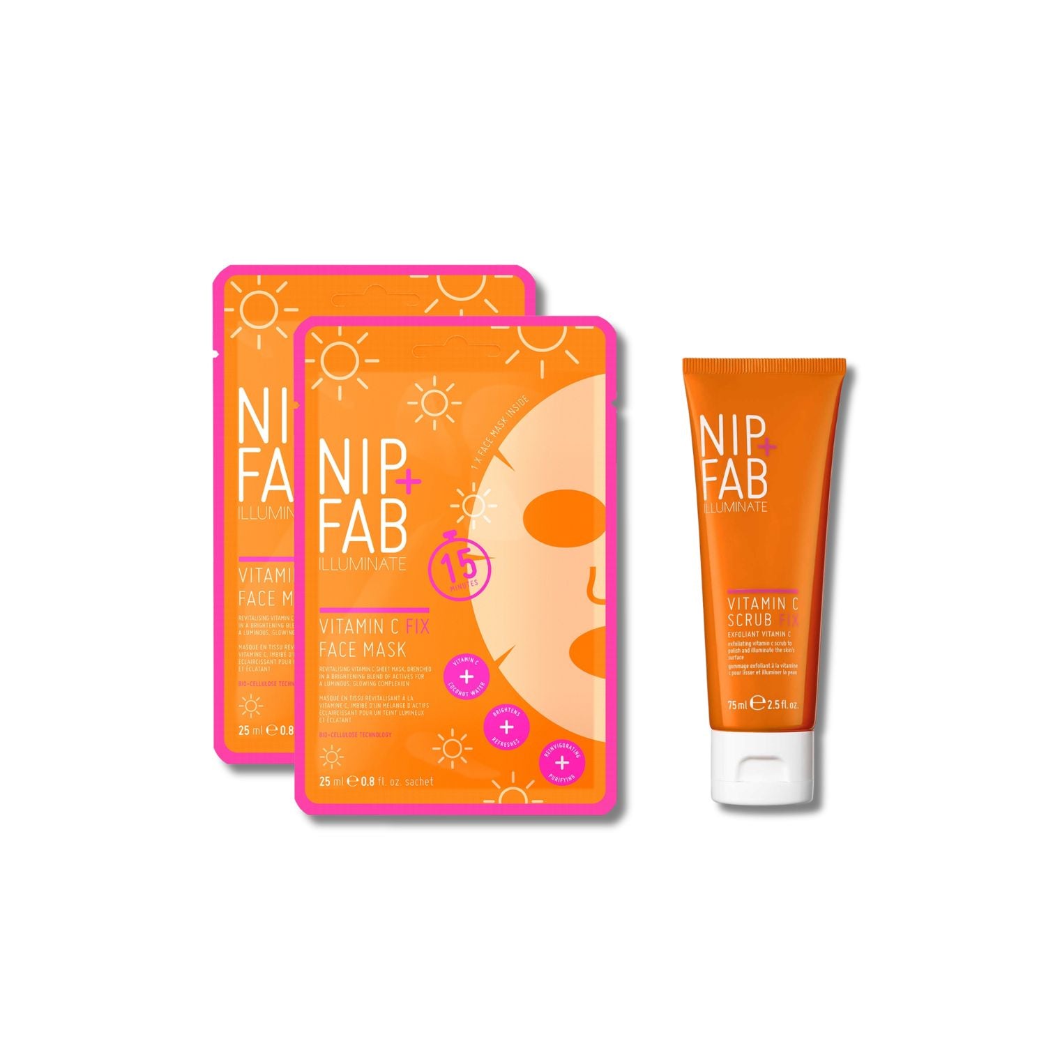Nip+Fab Vitamin C scrub and mask bundle - British product