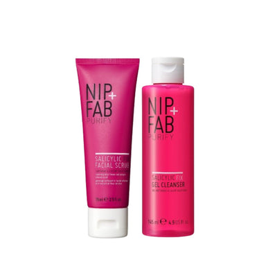 Boots Nip+Fab Salicylic Fix Cleanser & Scrub Bundle- Buy online at McGrocer
