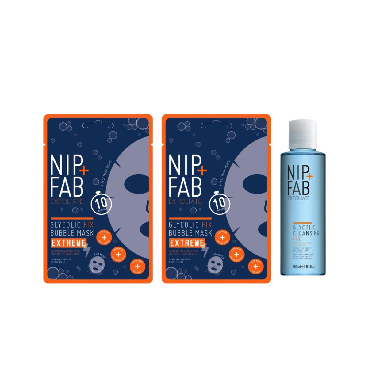 Nip+Fab Glycolic Fix Cleanser and Mask Bundle (British brand)