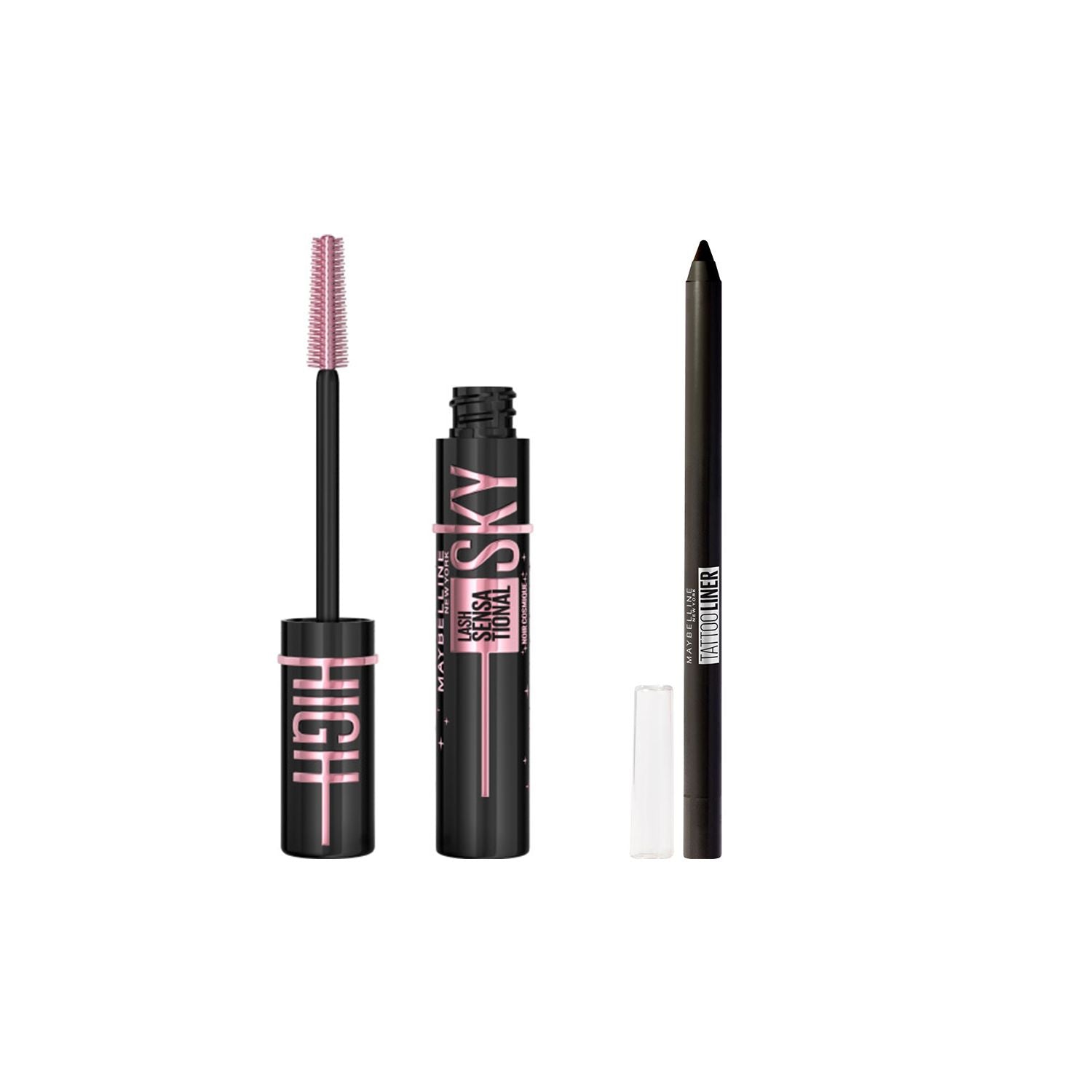 Maybelline Sky High mascara and Tattoo Liner bundle, imported from the UK