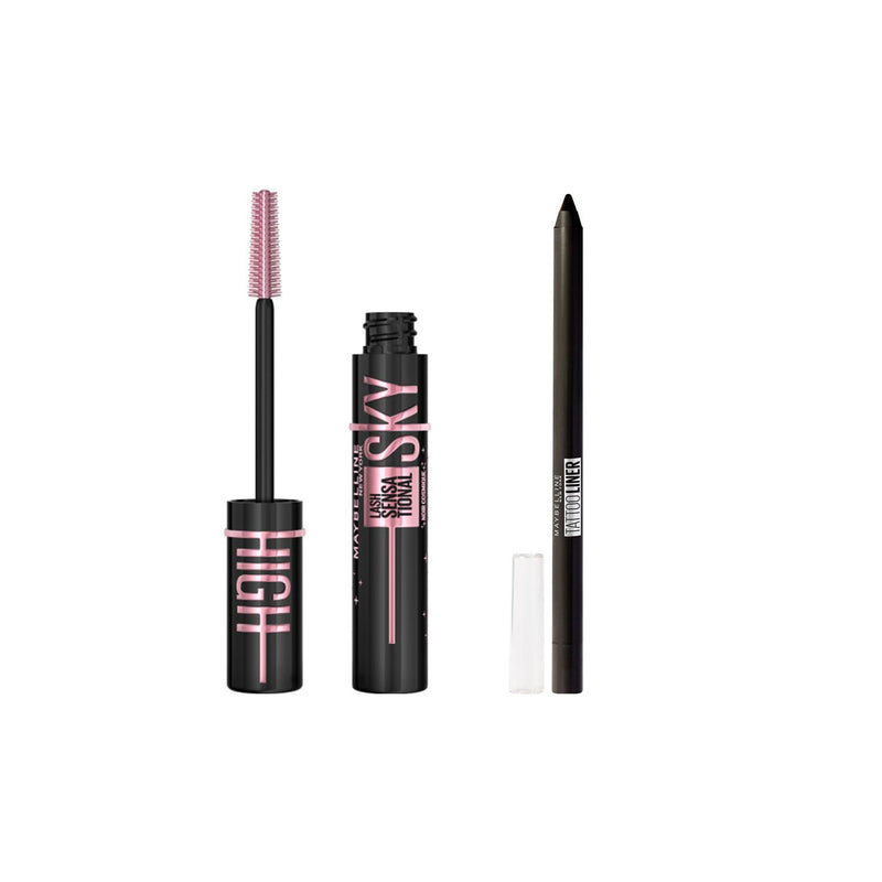 Maybelline Sky High mascara and Tattoo Liner bundle, imported from the UK