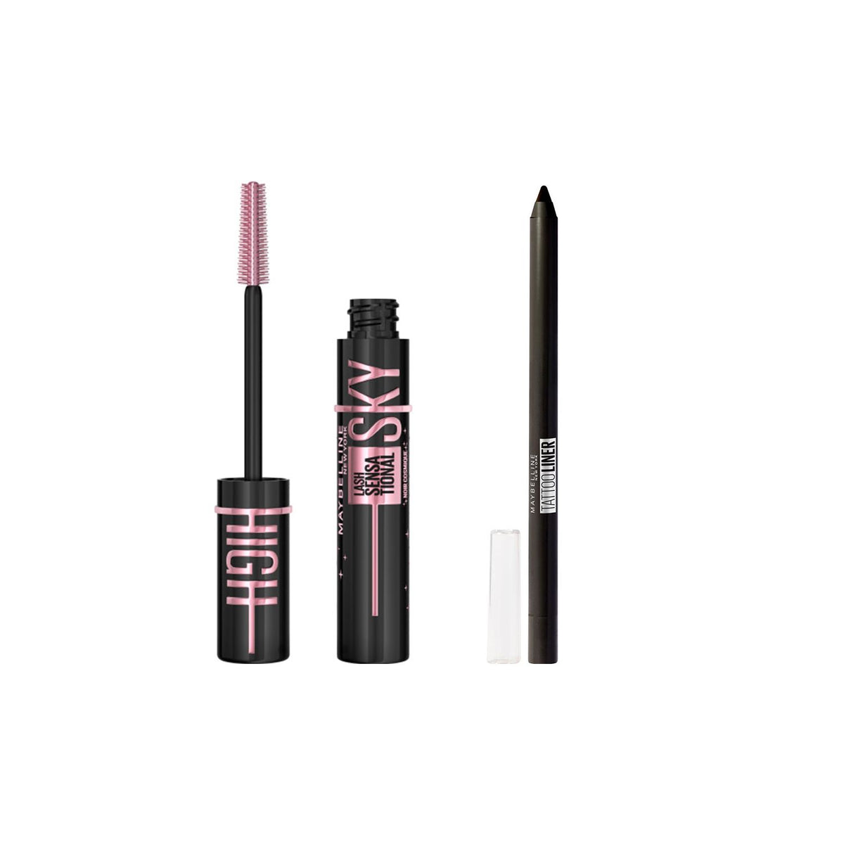 Maybelline Sky High mascara and Tattoo Liner bundle, imported from the UK
