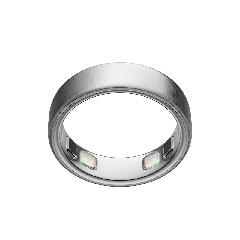 Oura smart ring brushed silver size 8, imported from the UK