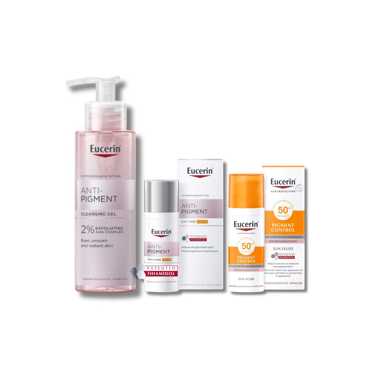 Eucerin Anti-Pigment skincare bundle with SPF30 and SPF50+, UK version
