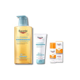 Eucerin Dermopure Clinical bundle with cleanser fluid and sun cream, imported from the UK