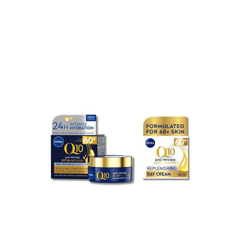 Nivea Q10 Power 60+ day and night cream bundle 50ml - British product
