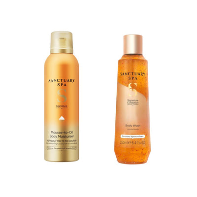Boots Sanctuary Spa Signature Shower & Skin Body Wash and Shower Oil Bundle- Buy online at McGrocer