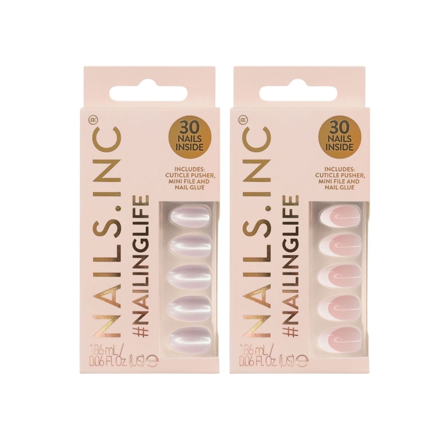 Nails.INC Press On Icons: Glazed & French