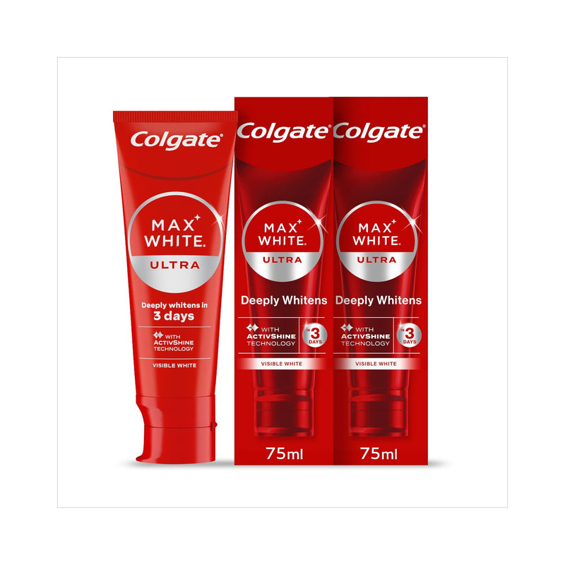 Colgate Max White Ultra Active Foam toothpaste 75ml three-pack (British brand)
