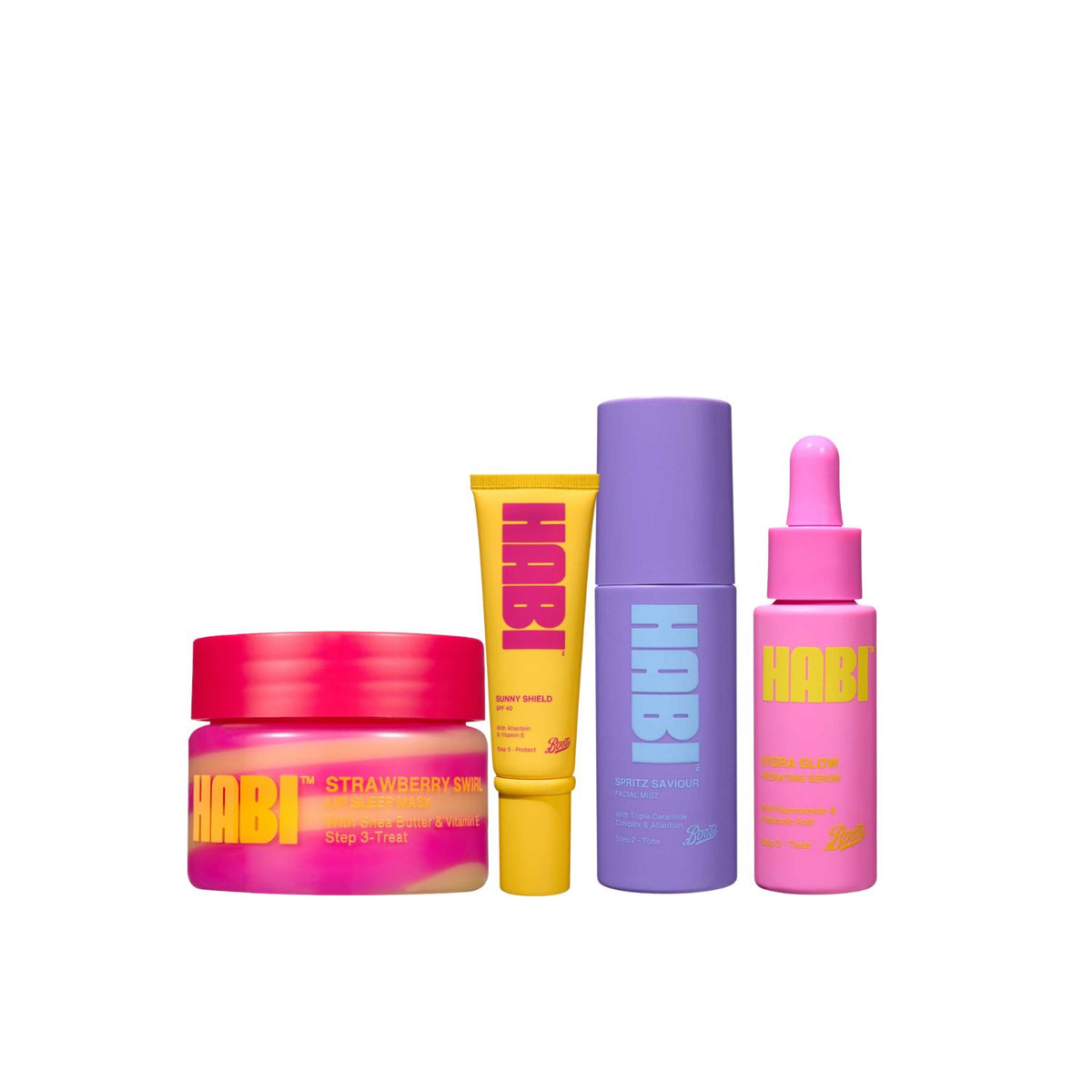 HABI Summer Saviours skincare bundle, imported from the UK