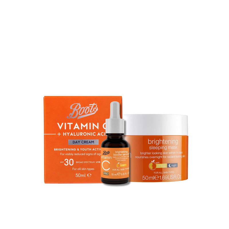 Boots Vitamin C radiant skin bundle three items (British brand)
