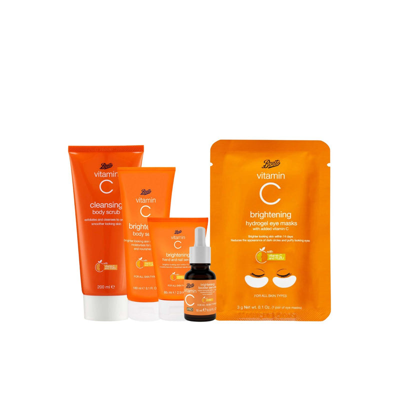 Boots Vitamin C Head to Toe Glow Bundle skincare set - British product