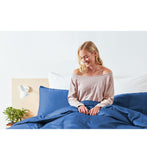 Panda bamboo bedding set single navy, imported from the UK
