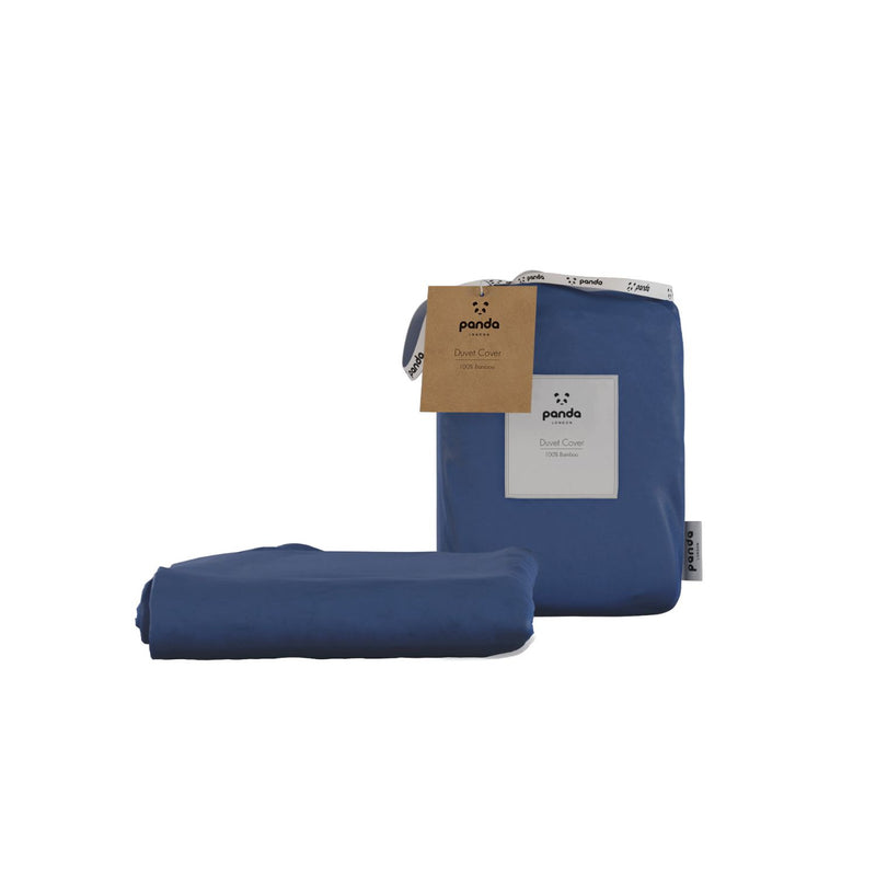 Panda bamboo duvet cover Navy Super King - British product