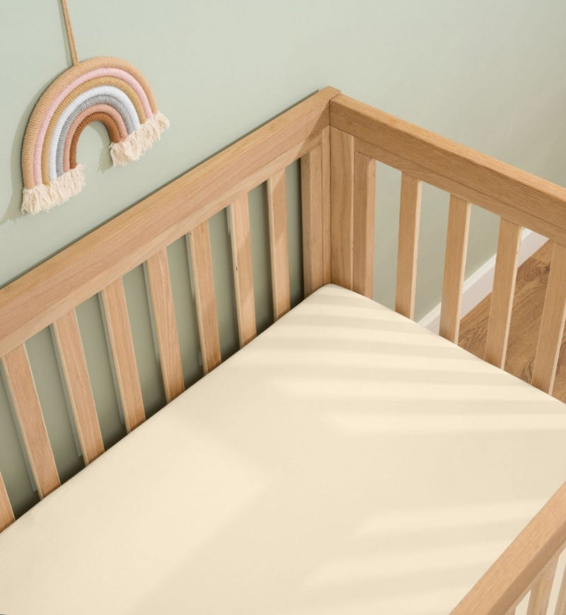 Clair de Lune cream cot bed sheets 2 pack, UK version