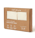 Clair de Lune organic moses basket sheets cream, UK version