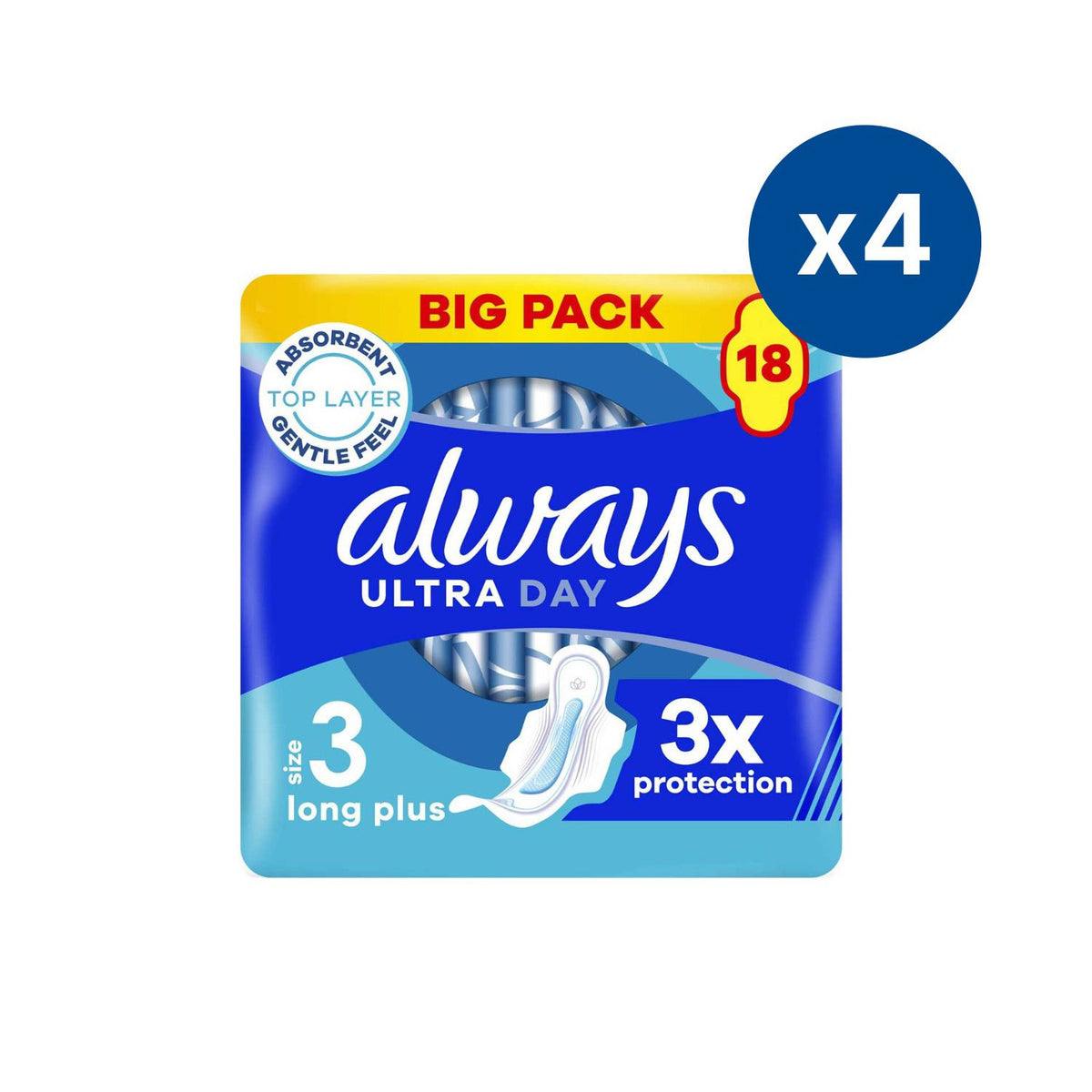 Always Ultra Long Plus sanitary towels with wings 18 ct - British product