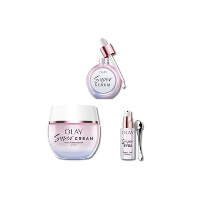 Boots Olay Super Eye, Cream, Serum Bundle- Buy online at McGrocer