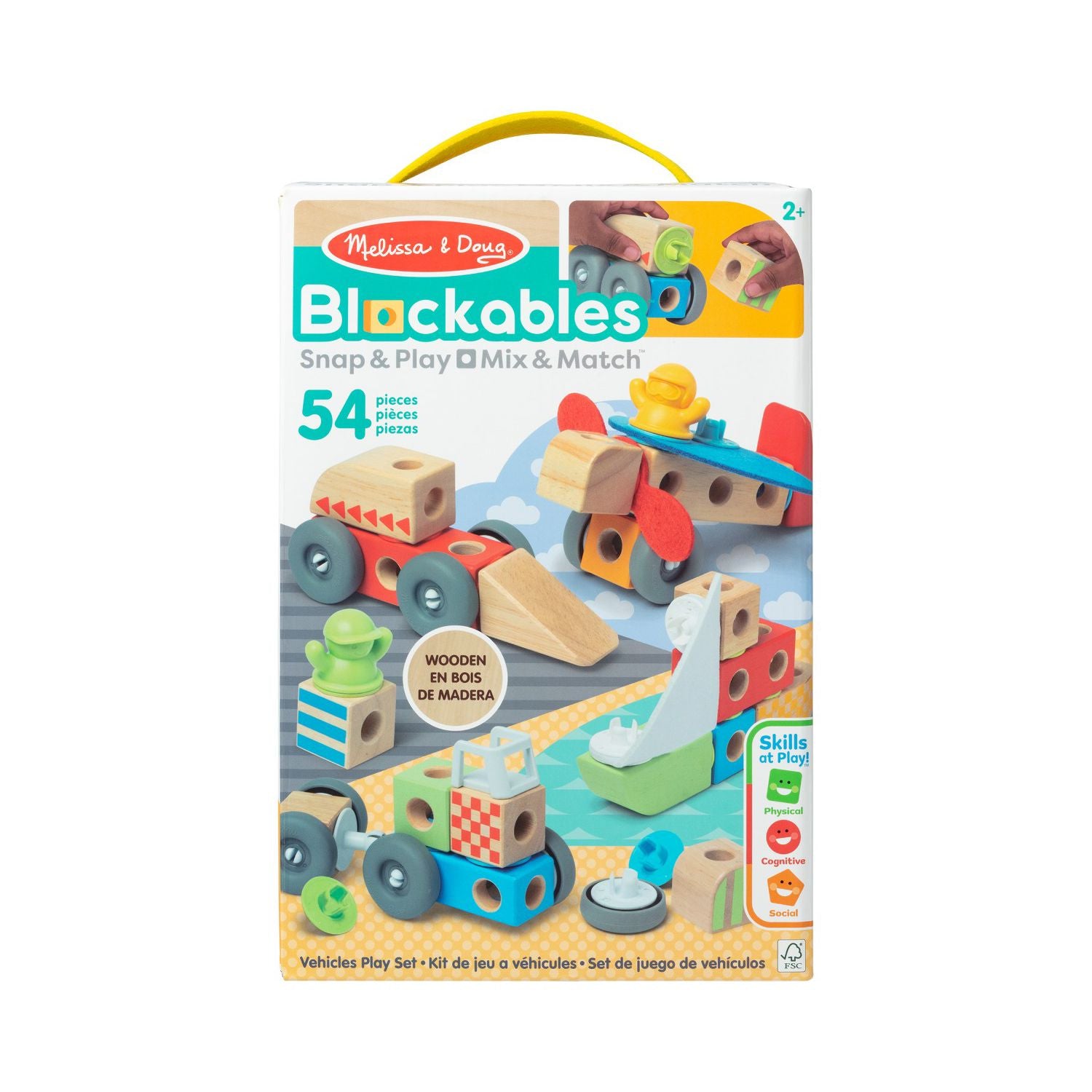 Melissa & Doug building playset vehicles 54 piece, imported from the UK