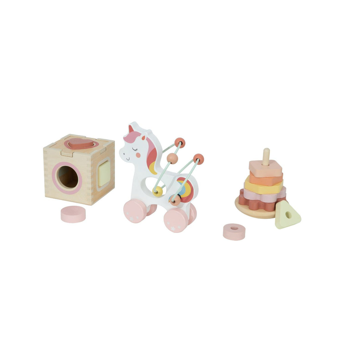 Tooky Toy wooden 3-in-1 unicorn toy, UK version