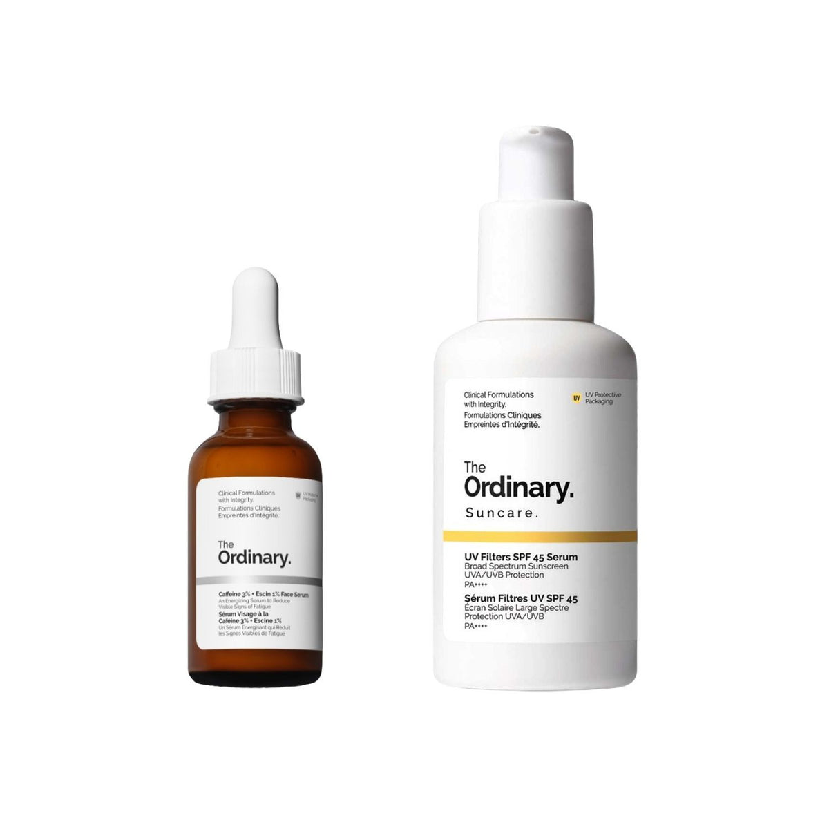 The Ordinary Energize and Protect skincare duo - British product