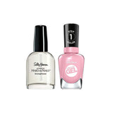 Sally Hansen Pinky Promise Miracle Gel nail polish and Hard As Nails strengthener (British brand)
