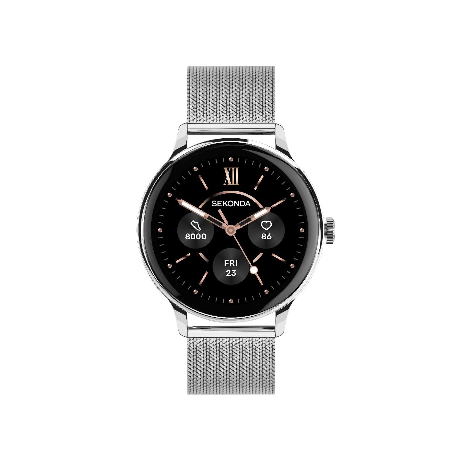Sekonda Flex Plus smartwatch silver mesh strap 1.28 inch, imported from the UK