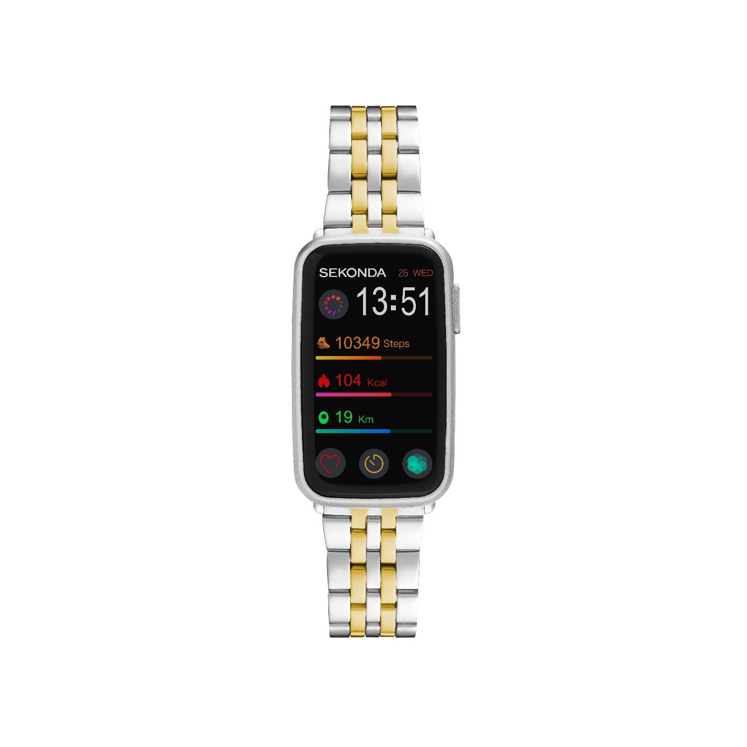 Sekonda Track smartwatch 1.47 inch two tone bracelet (British brand)