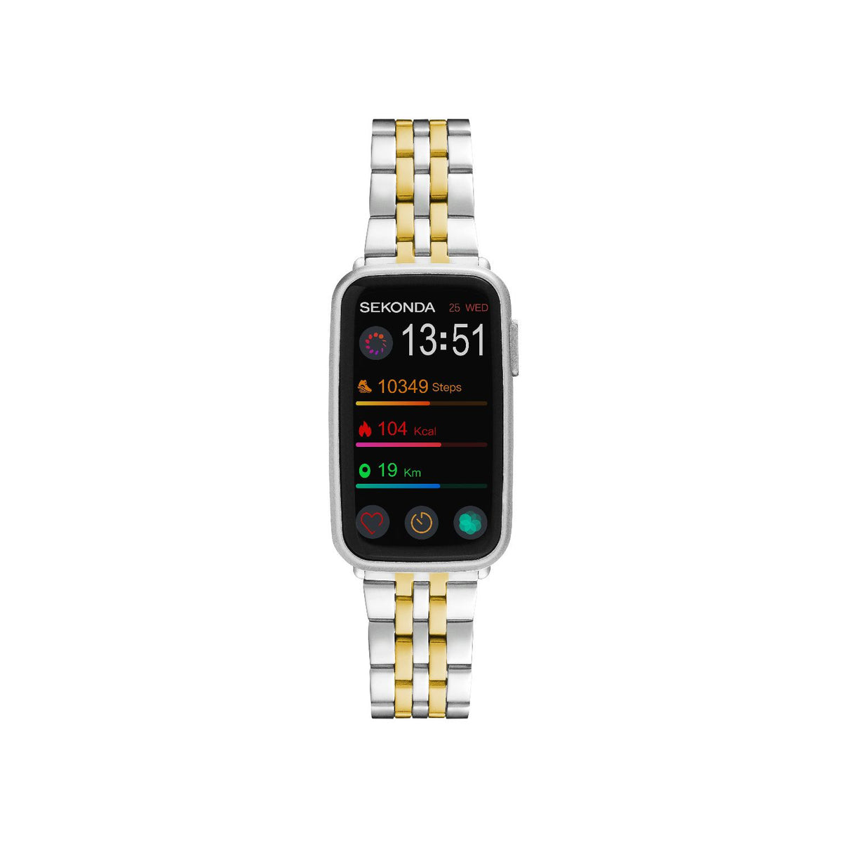 Sekonda Track smartwatch 1.47 inch two tone bracelet (British brand)