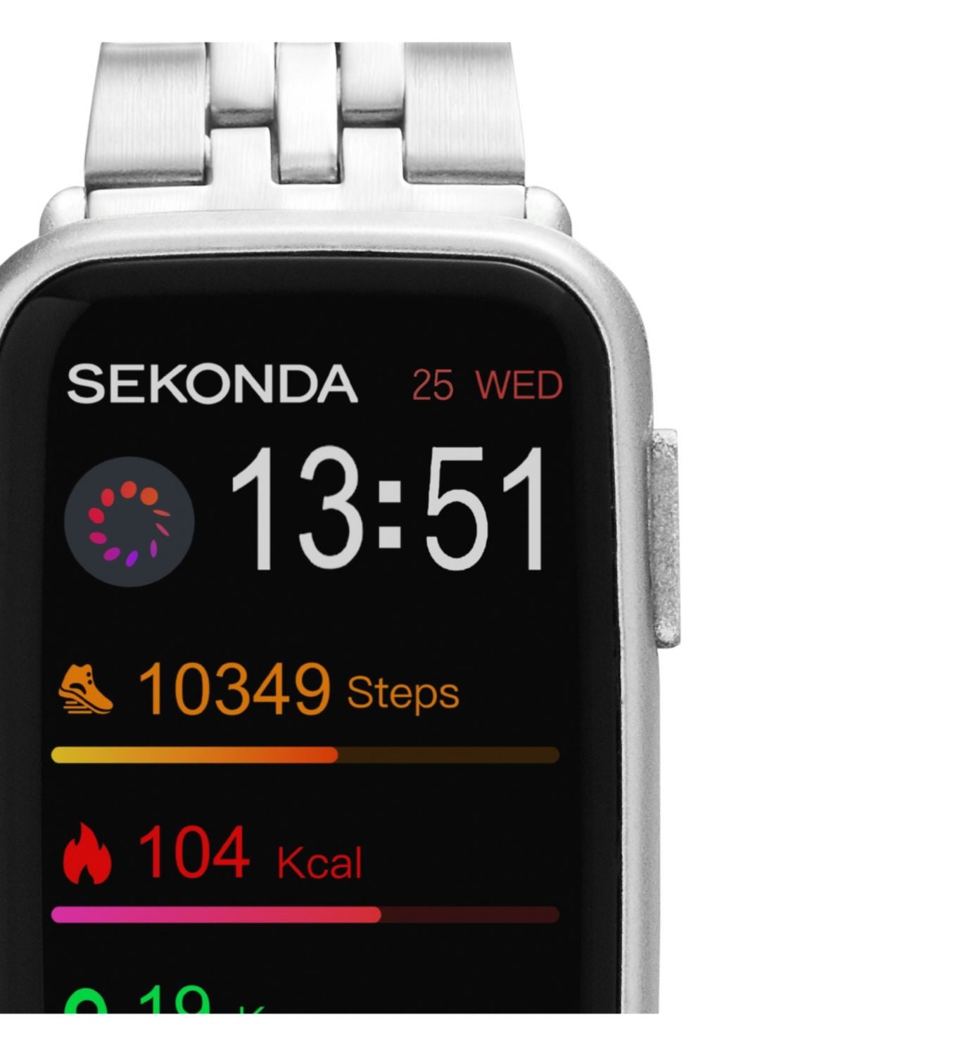 Sekonda Track smartwatch silver alloy bracelet 1.47 inch - British product