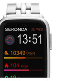 Sekonda Track smartwatch silver alloy bracelet 1.47 inch - British product