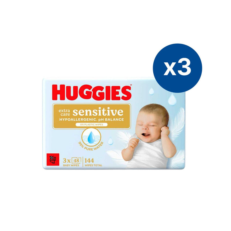 Huggies baby wipes Extra Care Sensitive 48 wipes x 9 packs (British brand)