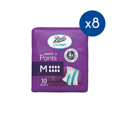 Boots Boots Staydry Night Pants Medium - 80 Pants (8 Pack Bundle)- Buy online at McGrocer